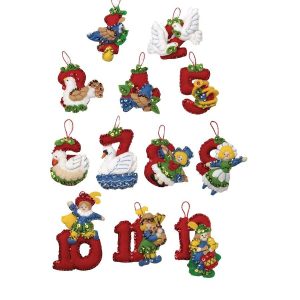 Twelve Days Of Christmas Felt Applique  |   Christmas Christmas Christmas