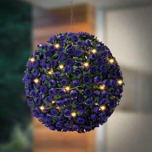 Violet Topiary Ball  |   Solar Powered Garden Features & Lighting Garden Features & Lighting