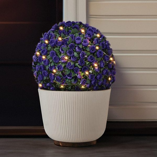 Violet Topiary Ball  |   Solar Powered Garden Features & Lighting Garden Features & Lighting