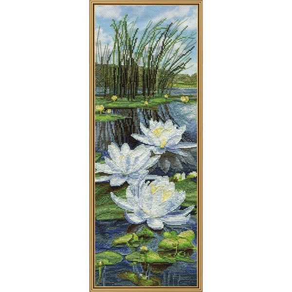 White Lilies Cross Stitch  |   Needlework Craft Needlework