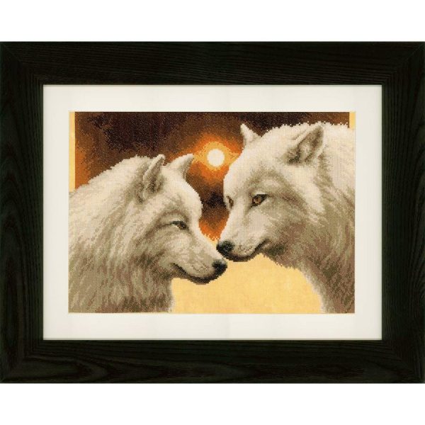 Wolves At Full Moon Counted Cross Stitch Kit  |   Needlework Craft Needlework