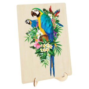 Wooden Puzzle With Easel Macaw With Easel 130 Pc  |   Jigsaws Craft Jigsaws