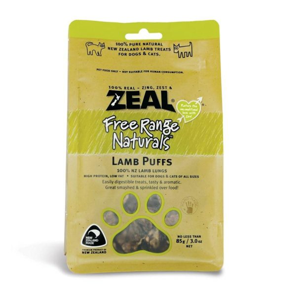 Zeal Free Range Naturals Lamb Puffs 85G  |   Dog Food Dog Food Dog Food