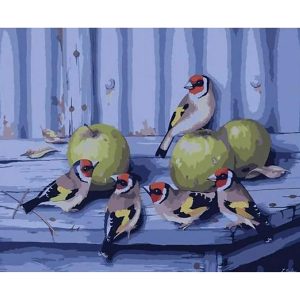 Gold Finches Paint-By-Numbers  |   Craft & Hobbies Craft Craft & Hobbies