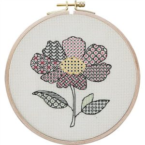 Anemone Blackwork Embroidery Kits  |   Needlework Craft Needlework