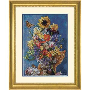 Garden In Gold Counted Cross Stitch  |   Needlework Craft Needlework