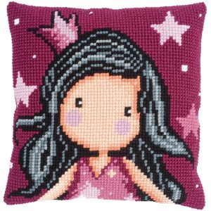 Gorjuss Dreaming Needlepoint Cushion  |   Needlework Craft Needlework