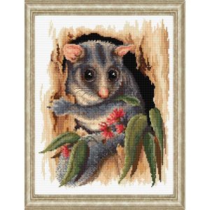 Peek-A-Boo Possum Cross Stitch  |   Needlework Craft Needlework