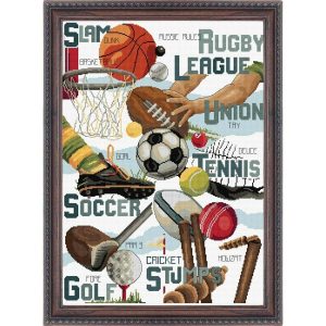 Sport Sampler Cross Stitch  |   Needlework Craft Needlework