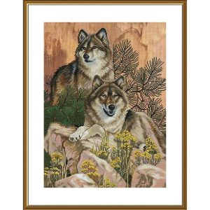 Wolf Siesta Counted Cross Stitch Kit  |   Needlework Craft Needlework