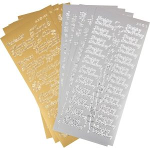 Greeting Stickers – Gold/Silver  |   Paper Crafts Craft Paper Crafts